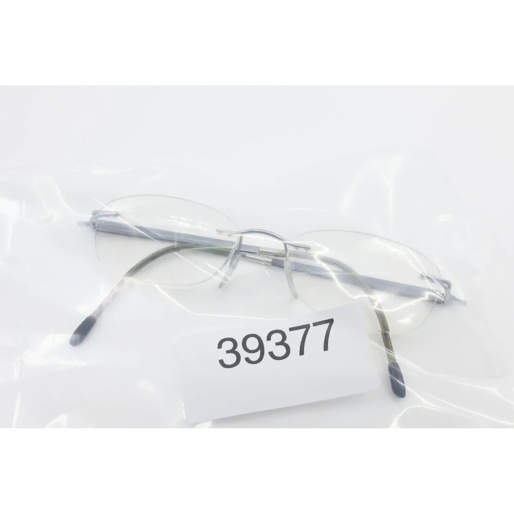 Silhouette 7622 00 6050 Rimless Eyeglasses Silver Oval Frames Austria 51-17-130